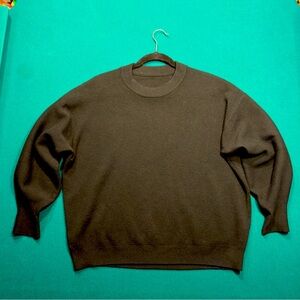 Black crewneck sweater